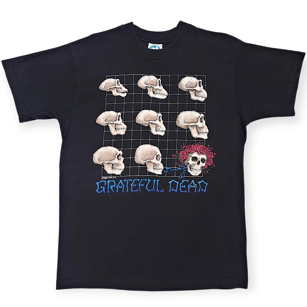 Vintage 1993 Grateful Dead Liquid Blue T Shirt L Long Strange Trip USA Made
